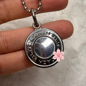 1" Coach Metal Circle Hangtag Hang Tag Bag Charm